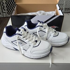 Avia White and Blue Athletic Shoes